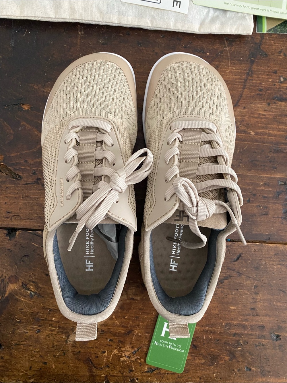 HF Stride – Hands-Free & Ergonomic Barefoot Shoes Size 36 Beige Womens NEW